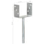 hegnspløkker 6 stk. 12x6x30 cm galvaniseret stål sølvfarvet