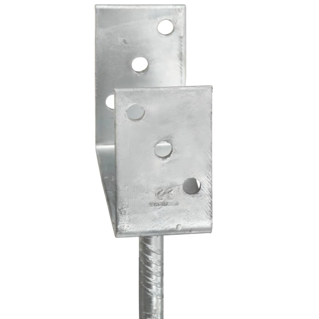 hegnspløkker 6 stk. 14x6x30 cm galvaniseret stål sølvfarvet
