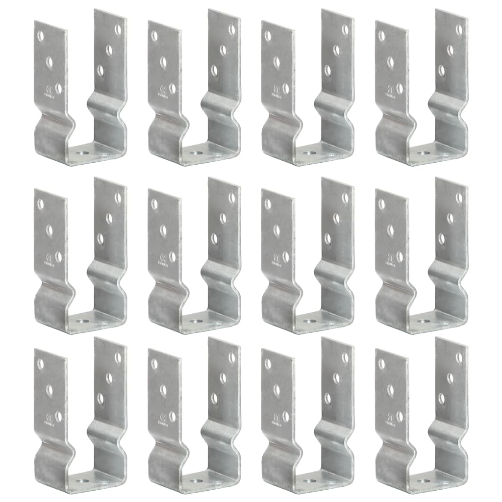 jordankre 12 stk. 7x6x15 cm galvaniseret stål sølvfarvet billede