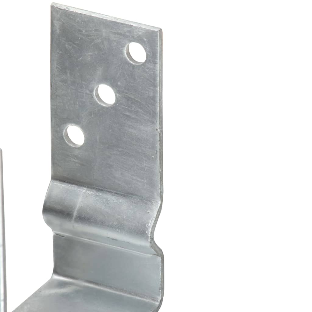 jordankre 6 stk. 8x6x15 cm galvaniseret stål sølvfarvet