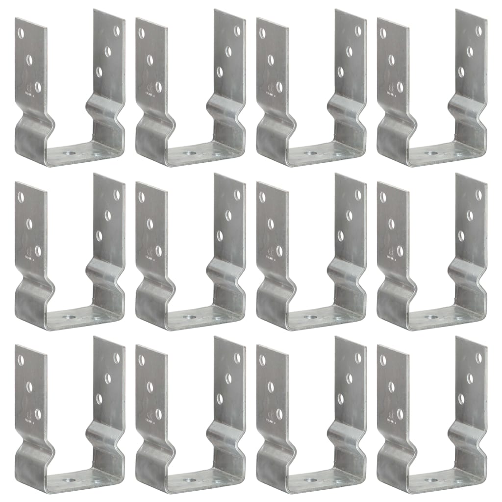 jordankre 12 stk. 9x6x15 cm galvaniseret stål sølvfarvet billede