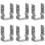 jordankre 6 stk. 10x6x15 cm galvaniseret stål sølvfarvet