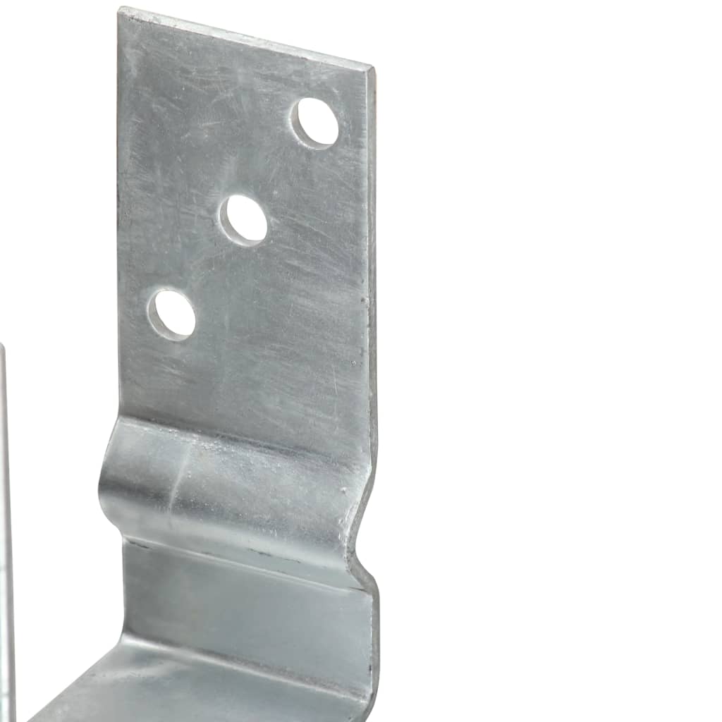jordankre 6 stk. 12x6x15 cm galvaniseret stål sølvfarvet