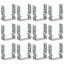 jordankre 12 stk. 12x6x15 cm galvaniseret stål sølvfarvet