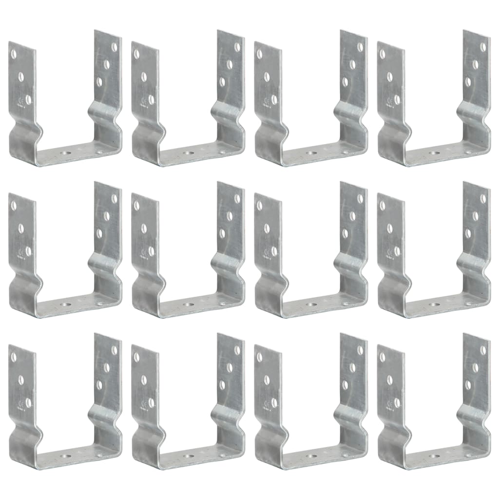 jordankre 12 stk. 12x6x15 cm galvaniseret stål sølvfarvet