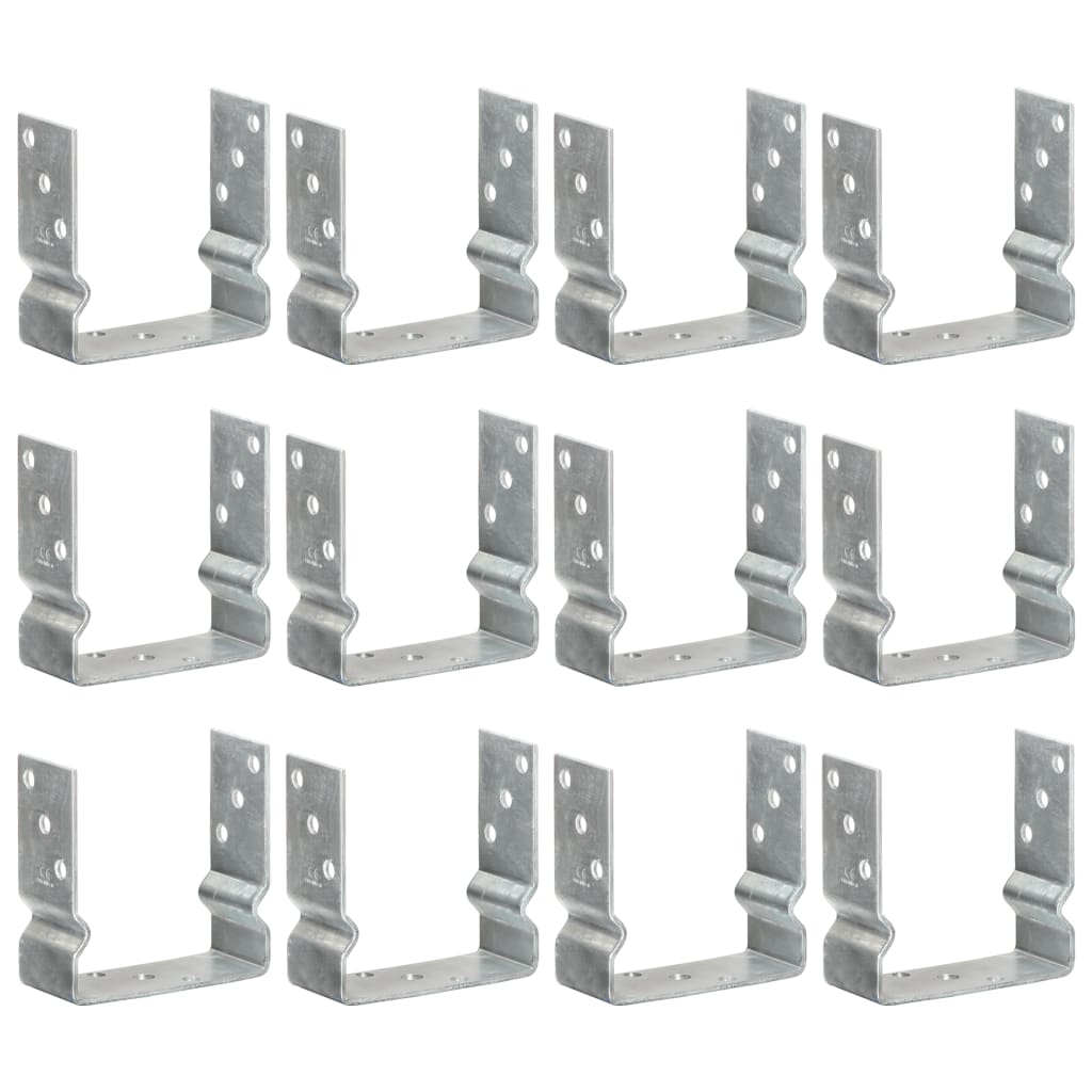 jordankre 12 stk. 14x6x15 cm galvaniseret stål sølvfarvet billede
