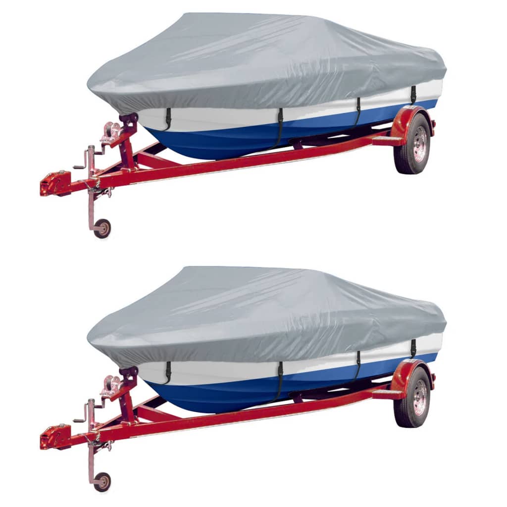 båddækken 2 stk. 519-580 cm længde, 294 cm bredde grå