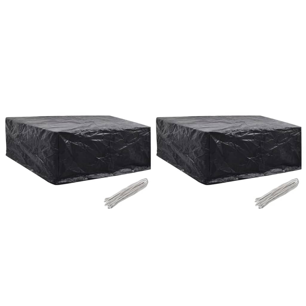havemøbelovertræk 2 stk. 10 snørehuller 260x260x90 cm billede