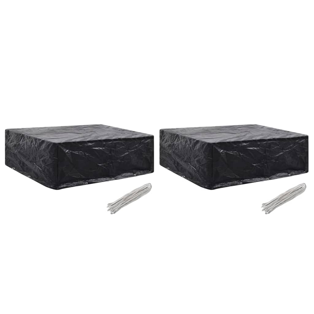 havemøbelovertræk 2 stk. 8 snørehuller 250x210x90 cm billede