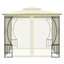 pavillon med net 300x300x265 cm cremefarvet