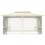 pavillon med net 300x400x265 cm cremefarvet