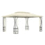 pavillon med net 300x400x265 cm cremefarvet