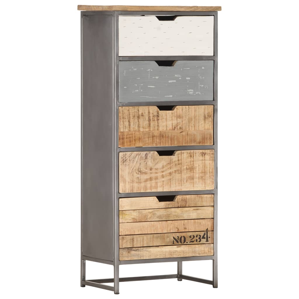 kommode 45x30x105 cm massivt mangotræ