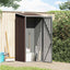 haveskur 87x98x159 cm galvaniseret stål brun