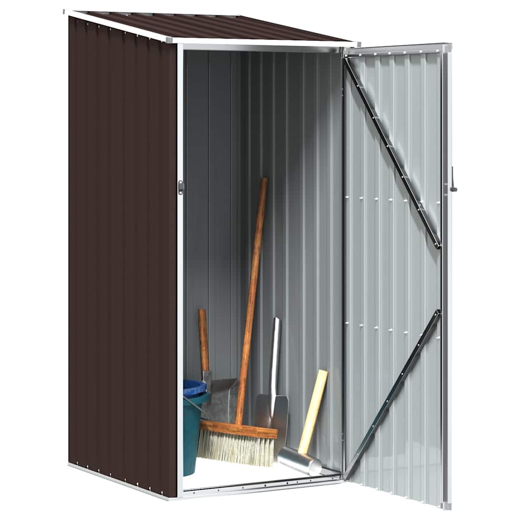 haveskur 87x98x159 cm galvaniseret stål brun