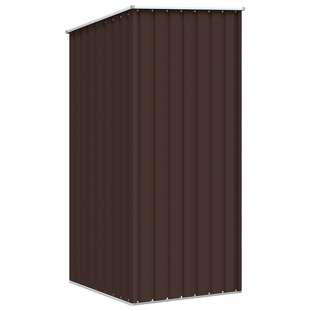 haveskur 87x98x159 cm galvaniseret stål brun