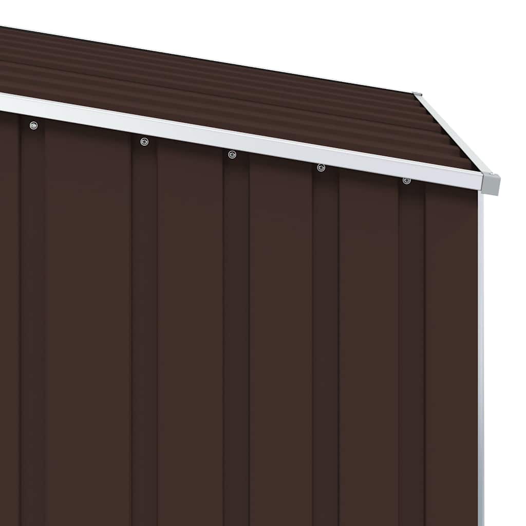 haveskur 87x98x159 cm galvaniseret stål brun
