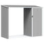 brændeskur 245x98x159 cm galvaniseret stål grå
