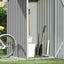 brændeskur 245x98x159 cm galvaniseret stål grå