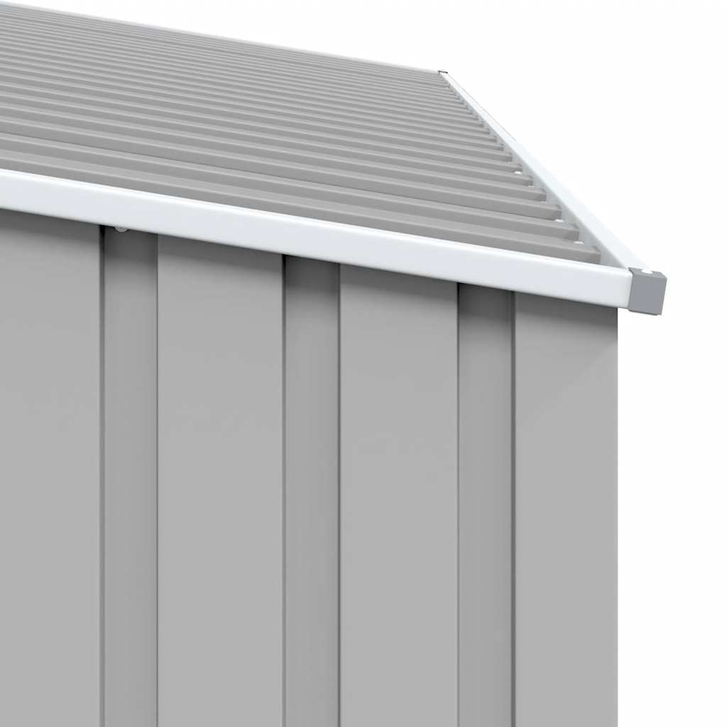 brændeskur 245x98x159 cm galvaniseret stål grå