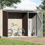 brændeskur 245x98x159 cm galvaniseret stål brun