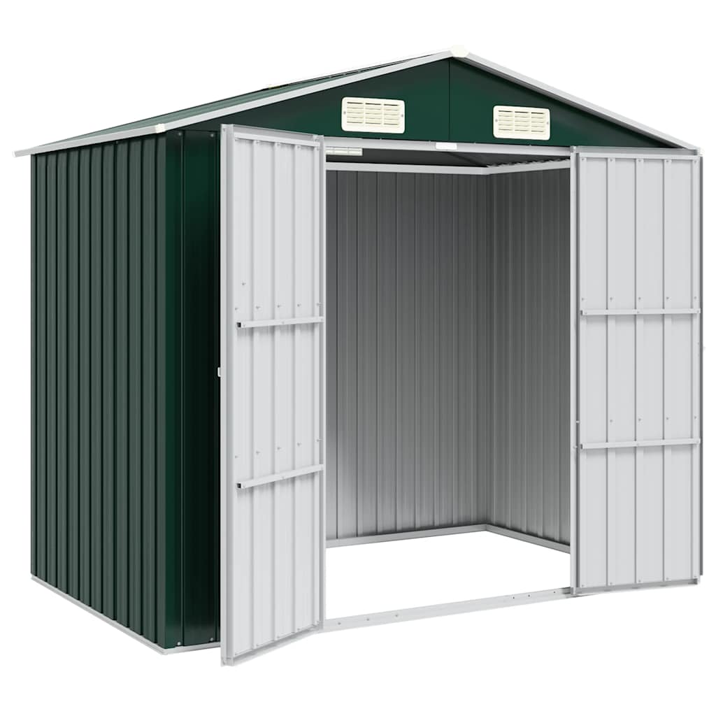 haveskur 205x129x183 cm galvaniseret stål grøn