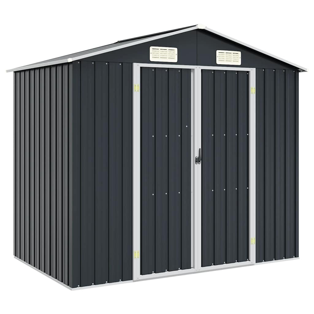 haveskur 205x129x183 cm galvaniseret stål antracitgrå