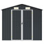 haveskur 205x129x183 cm galvaniseret stål antracitgrå