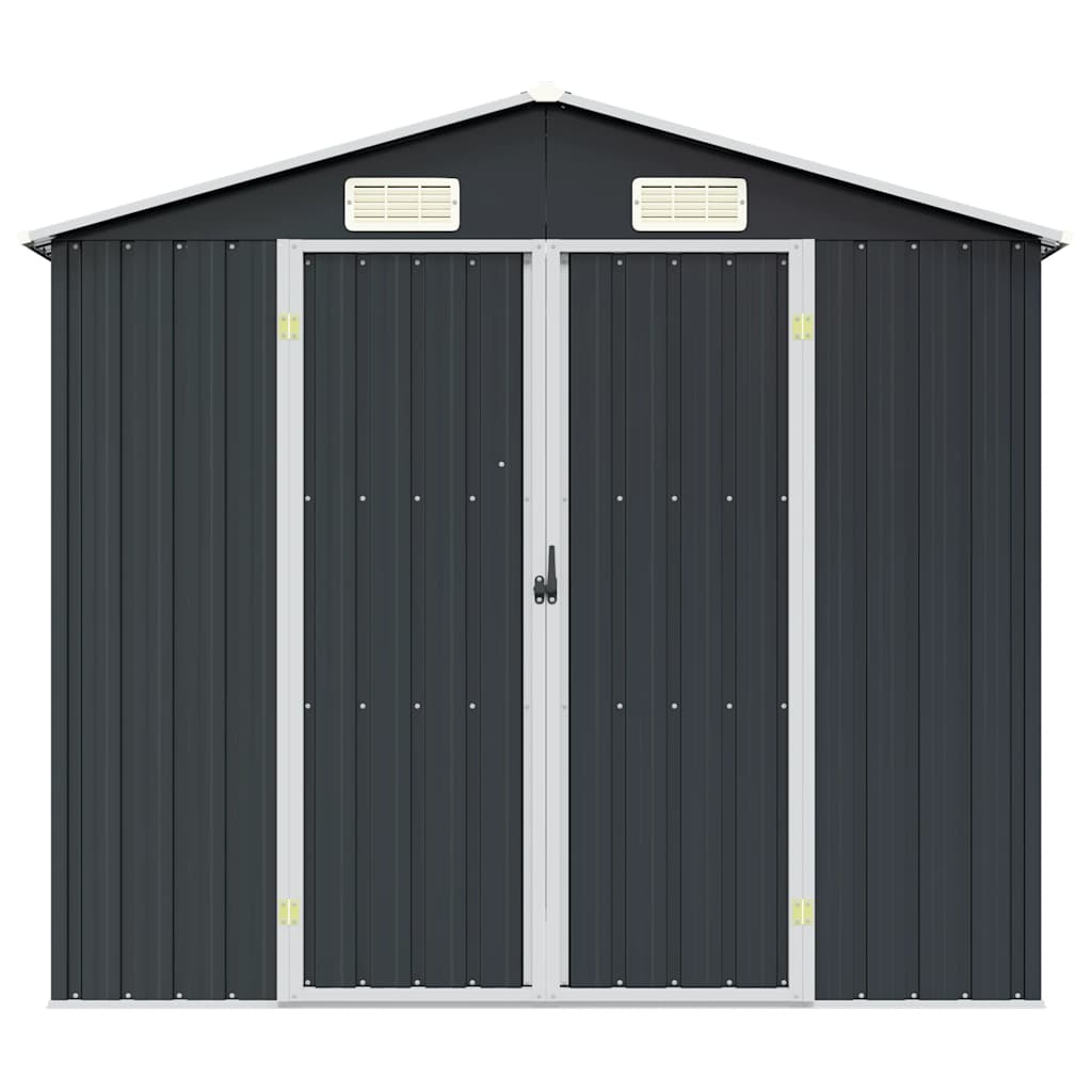 haveskur 205x129x183 cm galvaniseret stål antracitgrå