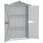 haveskur 116x45x175 cm galvaniseret stål grå