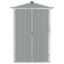 haveskur 116x45x175 cm galvaniseret stål grå