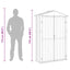 haveskur 116x45x175 cm galvaniseret stål brun