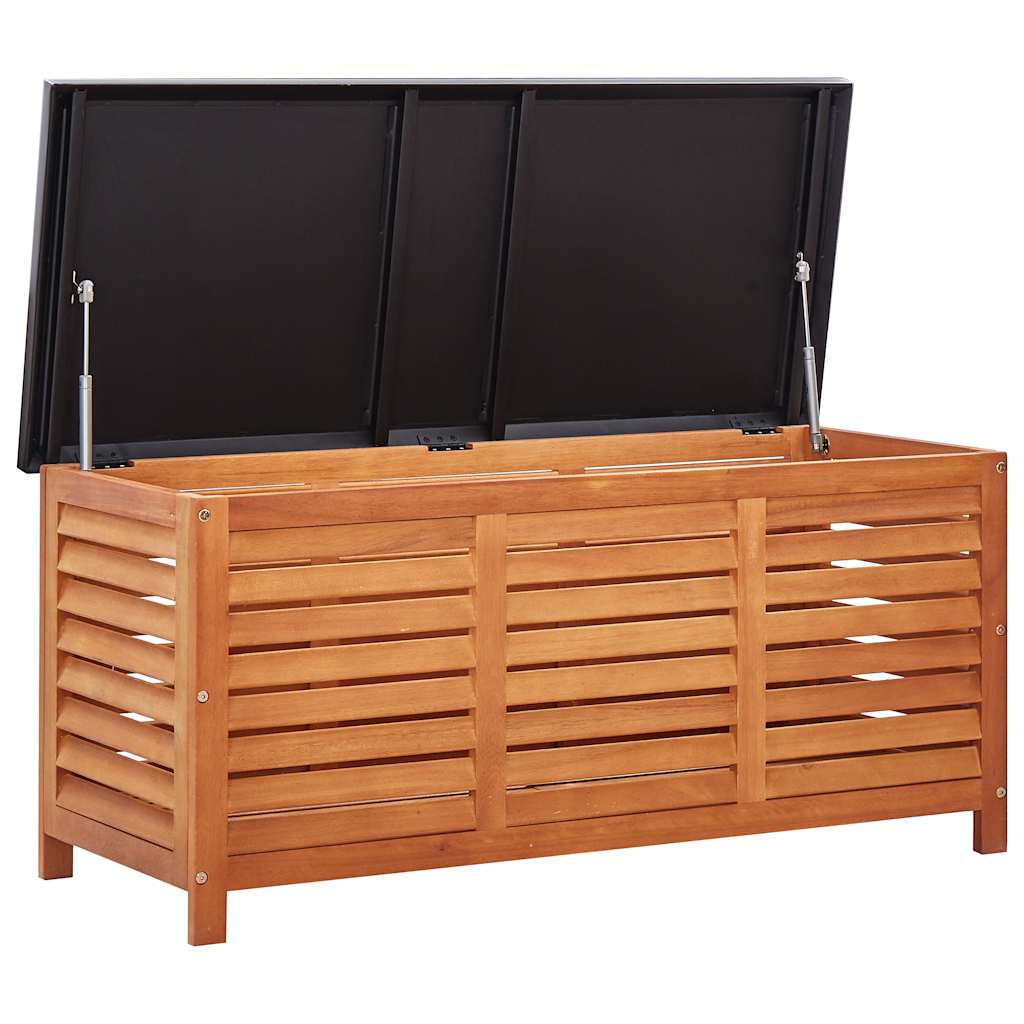 opbevaringskasse til haven 117x50x55 cm massivt eukalyptustræ