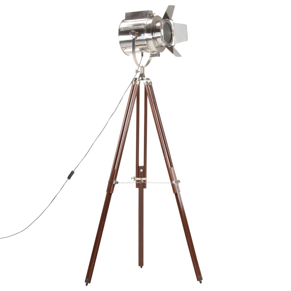 gulvlampe med trefod 180 cm massivt mangotræ
