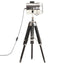 gulvlampe med trefod 69 cm massivt mangotræ sort