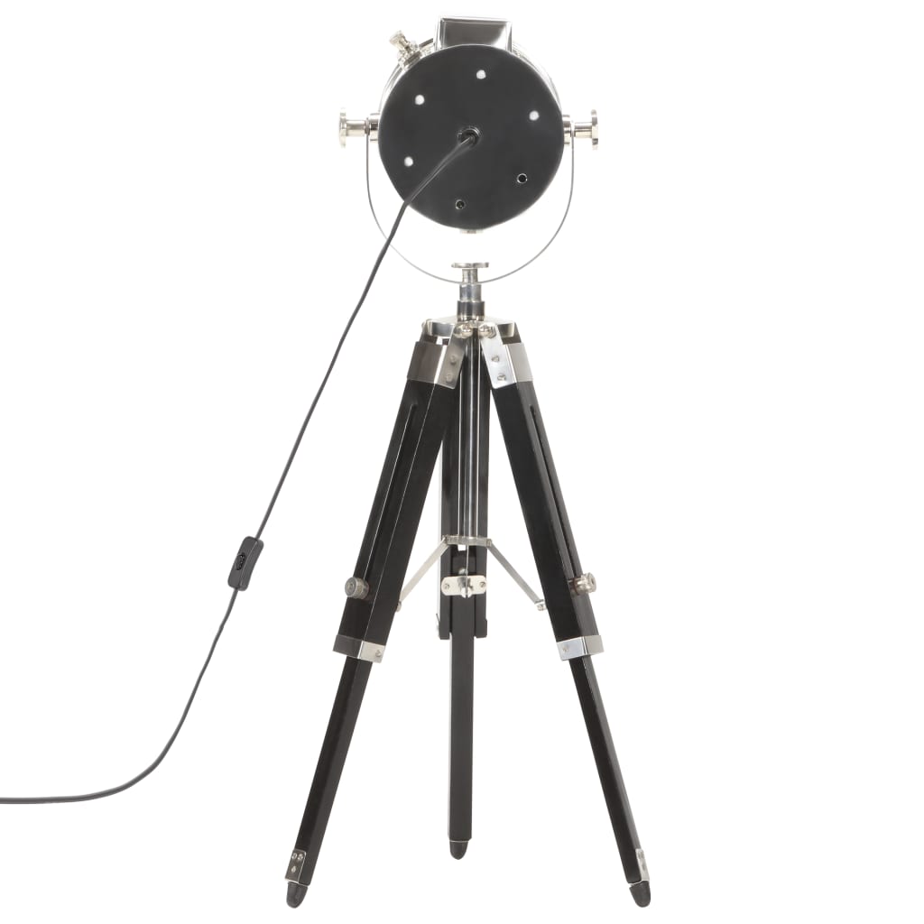 gulvlampe med trefod 69 cm massivt mangotræ sort