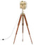 gulvlampe med trefod 165 cm massivt mangotræ
