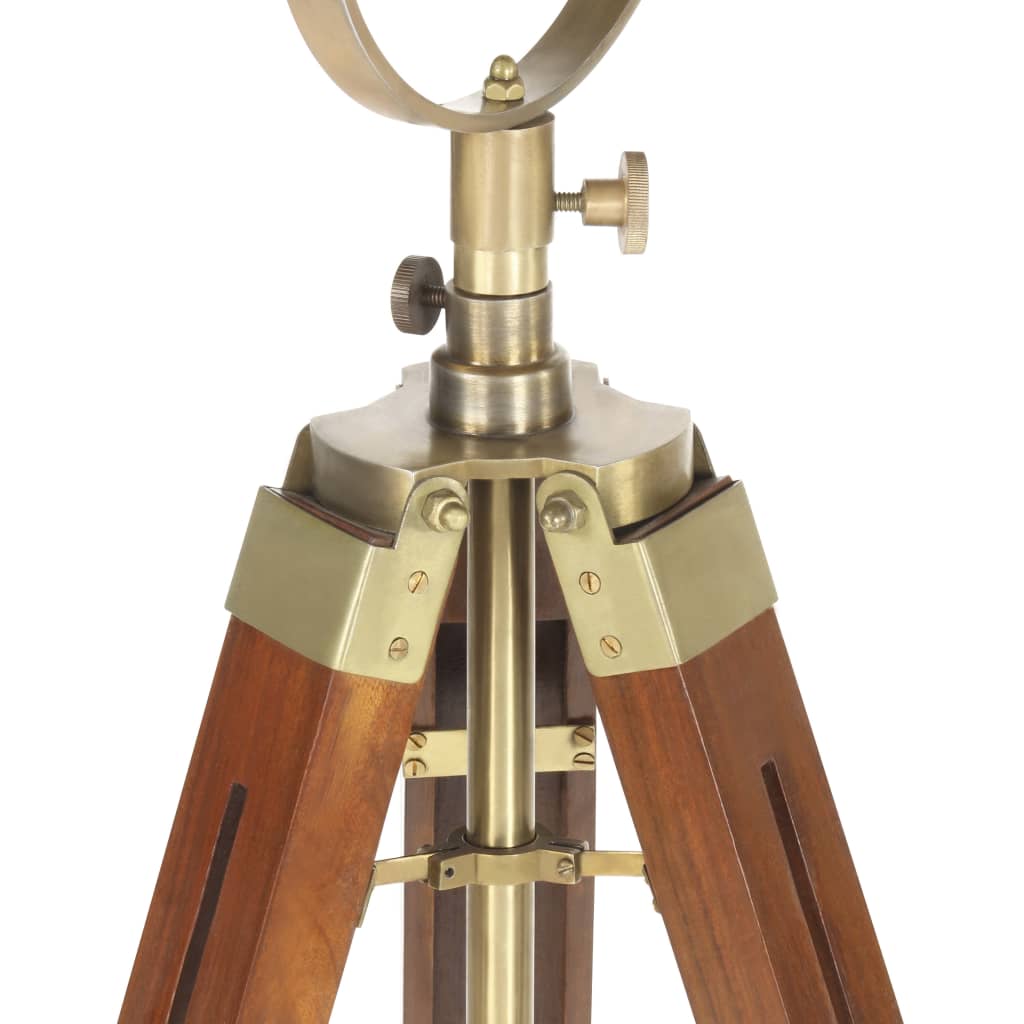 gulvlampe med trefod 165 cm massivt mangotræ