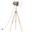 gulvlampe med trefod 140 cm massivt mangotræ