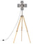 gulvlampe med trefod 140 cm massivt mangotræ