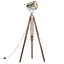 gulvlampe med trefod 180 cm massivt mangotræ