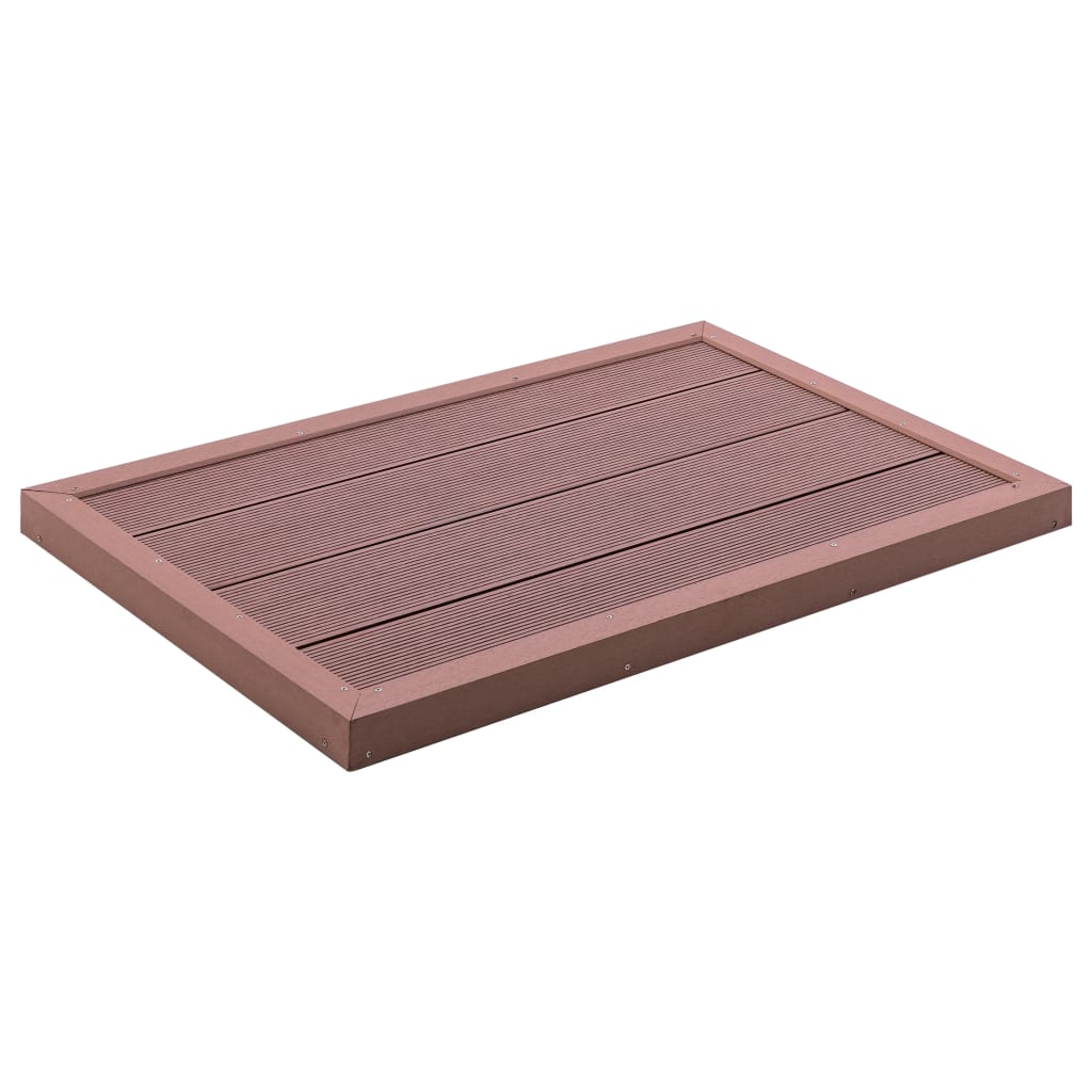 gulvelement til soldrevet bruser 101 x 63 x 5,5 cm WPC brun billede