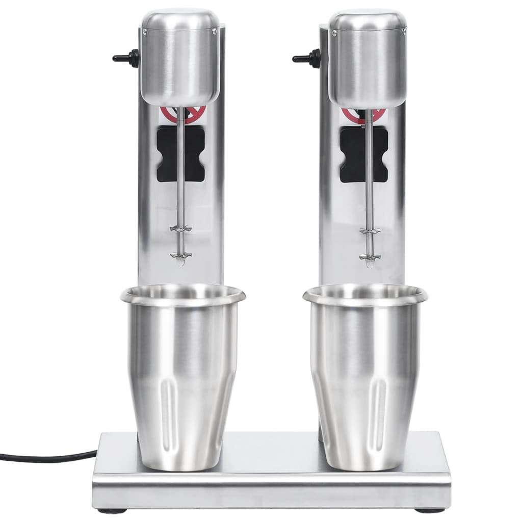milkshakemaskine med 2 kopper 2 l rustfrit stål