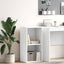 bogreol med 2 hylder 40x30x76,5 cm konstrueret træ hvid