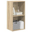 bogreol med 2 hylder 40x30x76,5 cm konstrueret træ sonoma-eg