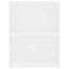 bogreol med 2 hylder 60x30x76,5 cm konstrueret træ hvid