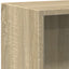 bogreol med 2 hylder 60x30x76,5 cm konstrueret træ sonoma-eg