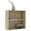 bogreol 80x30x76,5 cm konstrueret træ sonoma-eg