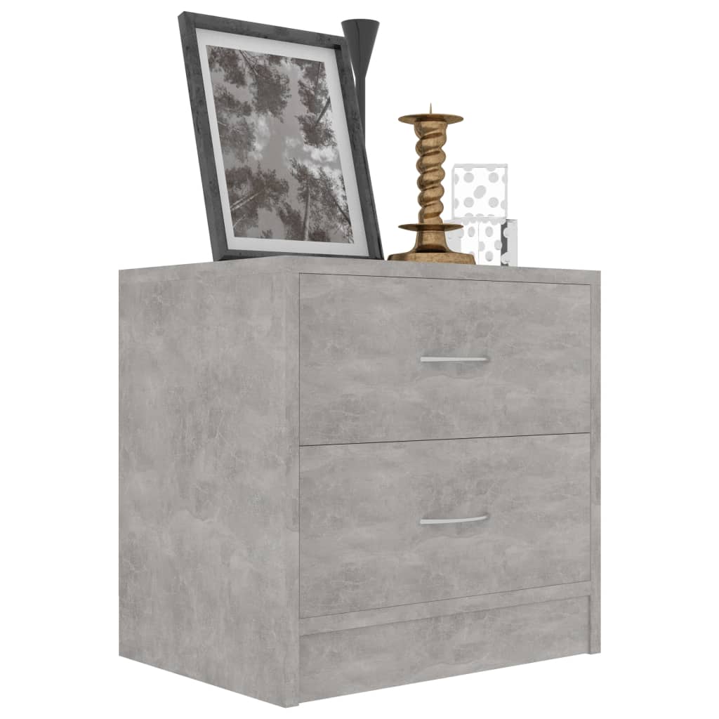 sengebord 40x30x40 cm konstrueret træ betongrå