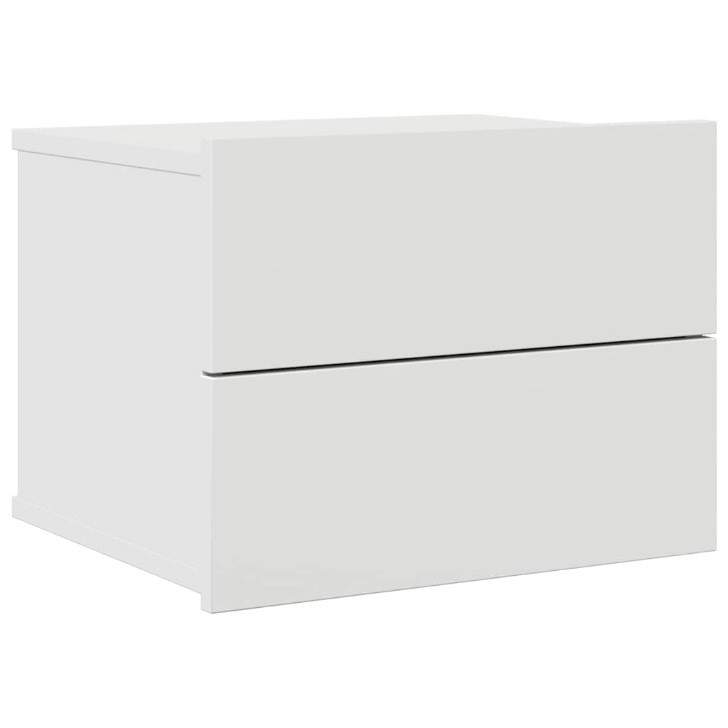 sengebord 40x30x30 cm konstrueret træ hvid